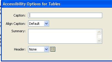 Tabelle piu' accessibili